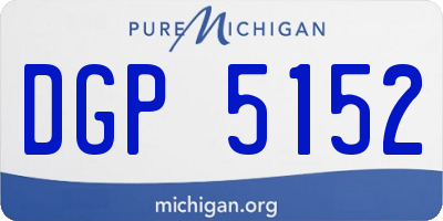 MI license plate DGP5152