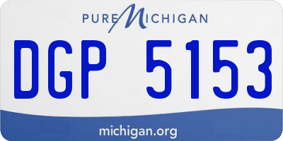 MI license plate DGP5153
