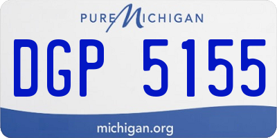 MI license plate DGP5155