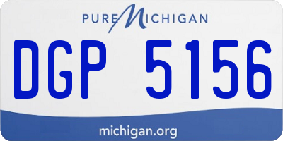 MI license plate DGP5156