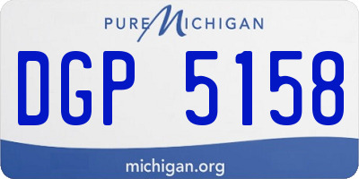 MI license plate DGP5158