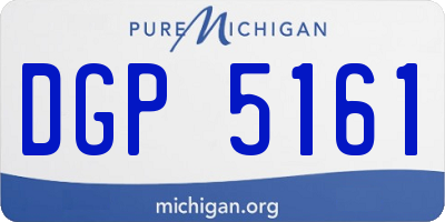 MI license plate DGP5161