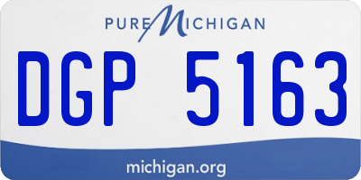MI license plate DGP5163