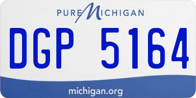 MI license plate DGP5164