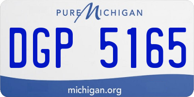 MI license plate DGP5165