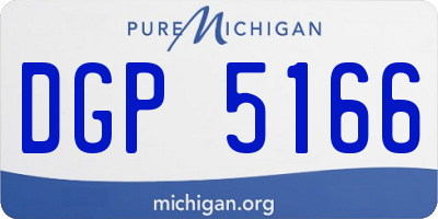 MI license plate DGP5166