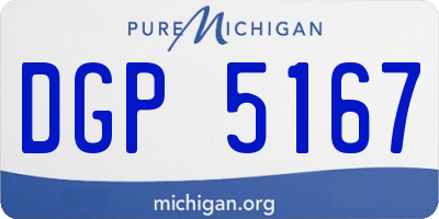 MI license plate DGP5167