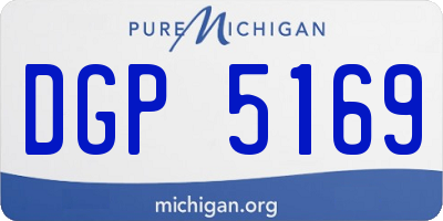 MI license plate DGP5169