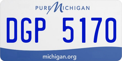 MI license plate DGP5170