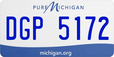MI license plate DGP5172