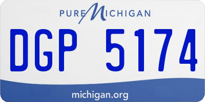 MI license plate DGP5174