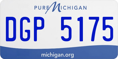 MI license plate DGP5175