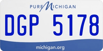 MI license plate DGP5178