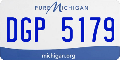 MI license plate DGP5179