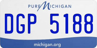 MI license plate DGP5188