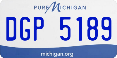 MI license plate DGP5189
