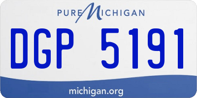 MI license plate DGP5191