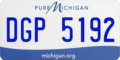 MI license plate DGP5192