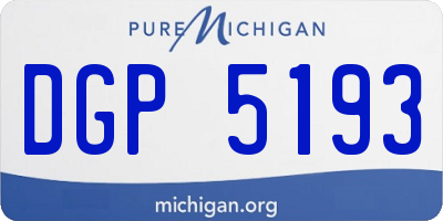 MI license plate DGP5193