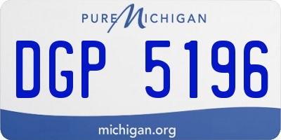 MI license plate DGP5196
