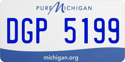 MI license plate DGP5199