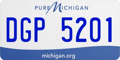 MI license plate DGP5201