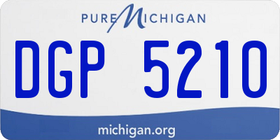 MI license plate DGP5210