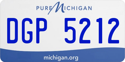 MI license plate DGP5212