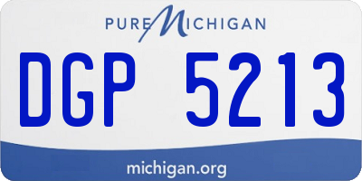 MI license plate DGP5213