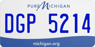 MI license plate DGP5214