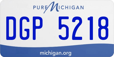 MI license plate DGP5218