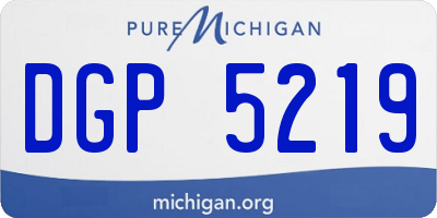 MI license plate DGP5219