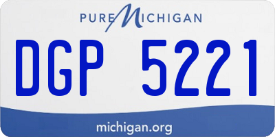 MI license plate DGP5221