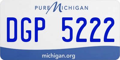MI license plate DGP5222