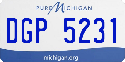 MI license plate DGP5231
