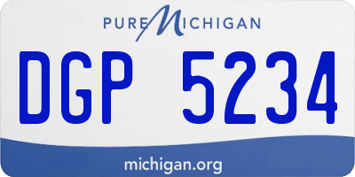 MI license plate DGP5234