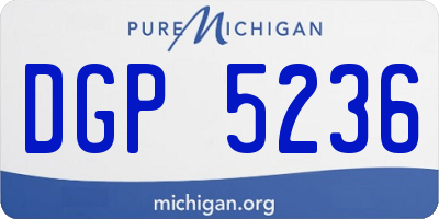 MI license plate DGP5236
