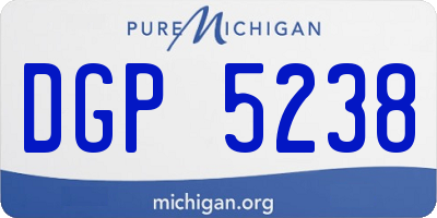 MI license plate DGP5238