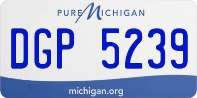 MI license plate DGP5239