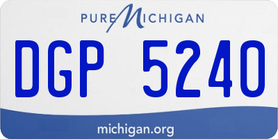 MI license plate DGP5240
