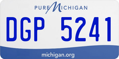 MI license plate DGP5241