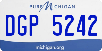 MI license plate DGP5242