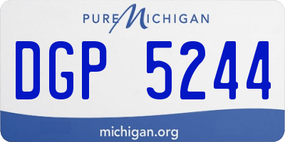 MI license plate DGP5244