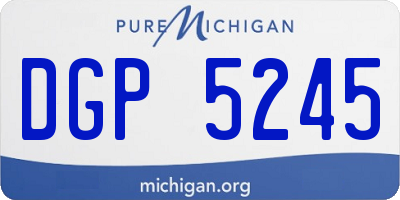 MI license plate DGP5245