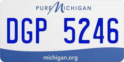 MI license plate DGP5246