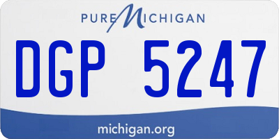 MI license plate DGP5247