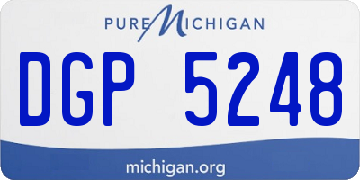 MI license plate DGP5248
