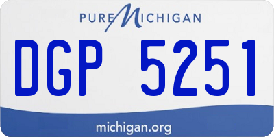MI license plate DGP5251