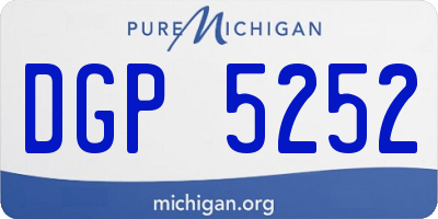 MI license plate DGP5252