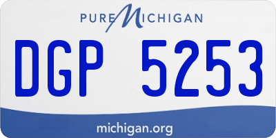 MI license plate DGP5253